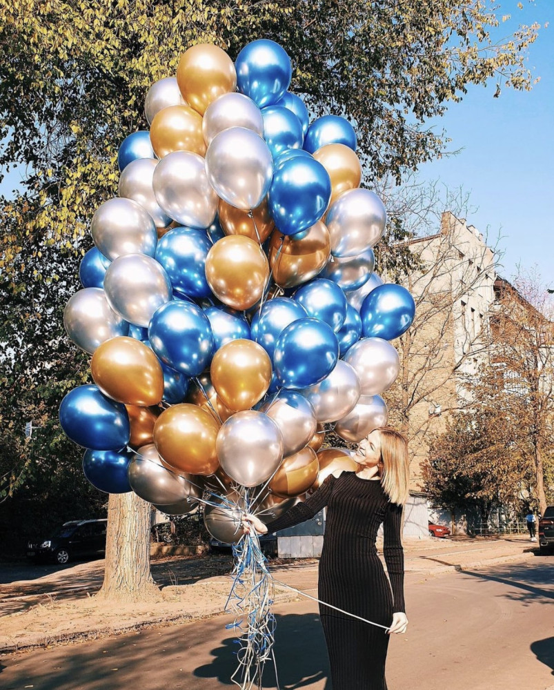 Композиція гелієвих кульок Premium hrom